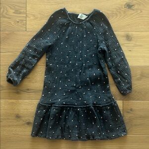 Charming Kids H&M Dress in Dark Gray with Pink Accents